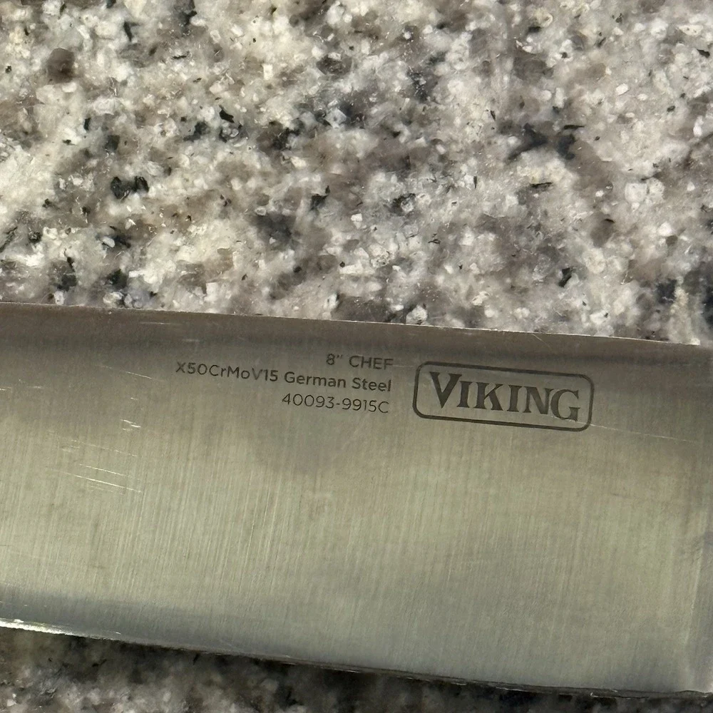 Viking Professional 9-Piece Knife German Steel Cutlery Set Kitchen Chef Santoku